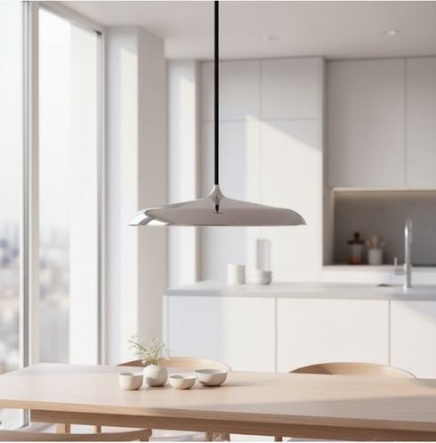 Elsa LED Pendelleuchte Silber 14W Warmweiß Dimmbar
