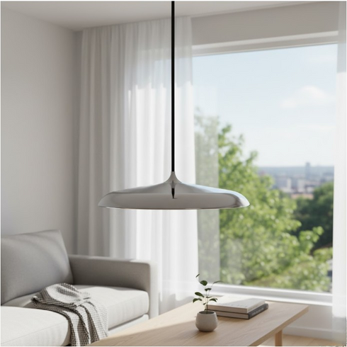 Elsa LED Pendelleuchte Silber 14W Warmweiß Dimmbar