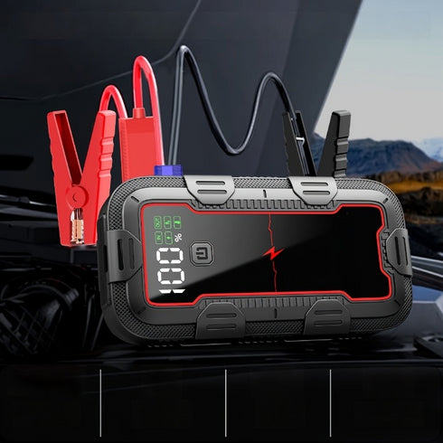 Raiden 6000A Auto Starthilfe Powerbank – Tragbarer Jump Starter mit 26800mAh Akku, 12V Booster, LCD-Display & LED Notlicht