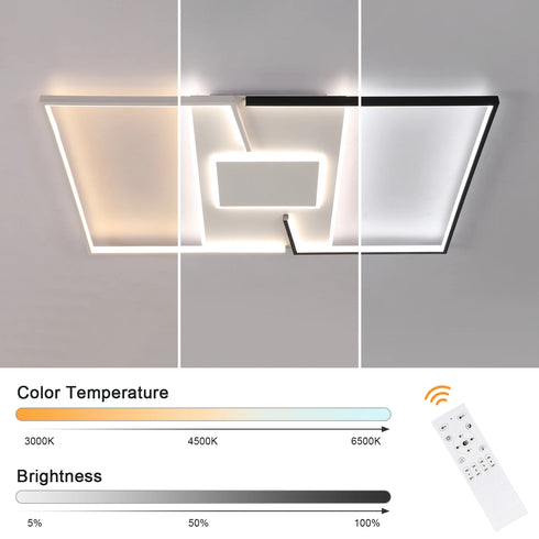 Nils LED Deckenleuchte Dimmbar Aluminium und Eisen | Shiraki