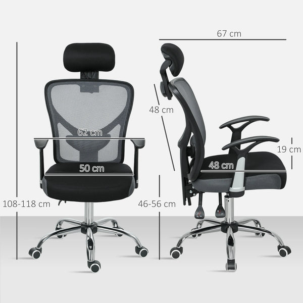 Enzo Ergonomischer Bürostuhl – Mesh-Rückenlehne, Höhenverstellbar & Komfortabel