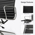 Gabriele | Echtleder-Drehstuhl mit ergonomischer Rückenform