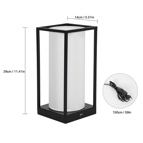 Liv Tischlampe rechteckig E27 Touch 3 Ebenen | Shiraki
