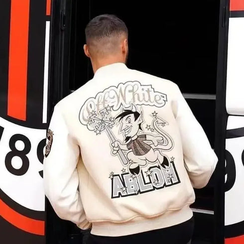 Kaizen Herren Hip-Hop Varsity Jacke mit Stickerei