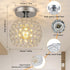 Britta Mini LED Deckenleuchte Kristall Silber | Shiraki