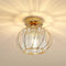 Freja Kristall LED Deckenleuchte E27 Metall Gold | Shiraki