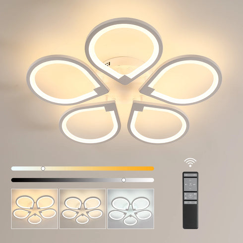 Soren 40W LED-Deckenleuchte Acryl dimmbar mit Fernbedienung | Shiraki
