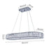 Serena LED Oval Pendelleuchte | Moderne Kristall-Deckenlampe für Küche & Esszimmer