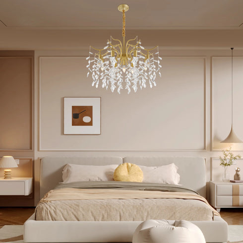 Belle Kristall Kronleuchter goldener Ast-Look | Shiraki