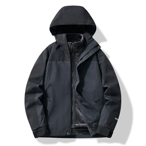 SKIJACKE MIT VERSTELLBARER KAPUZE FÜR DAMEN UND HERREN