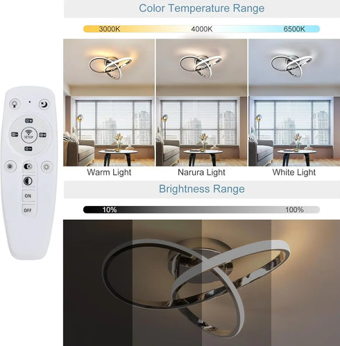 Elysia LED Deckenleuchte dimmbar mit Fernbedienung | Shiraki