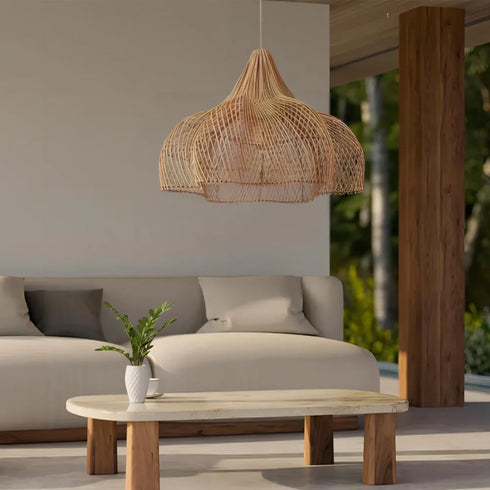 Amélie Bambus Rattan Pendelleuchte | Shiraki