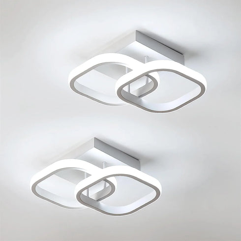 Eirik Set aus 2 LED Deckenleuchten 22W Weiß | Shiraki