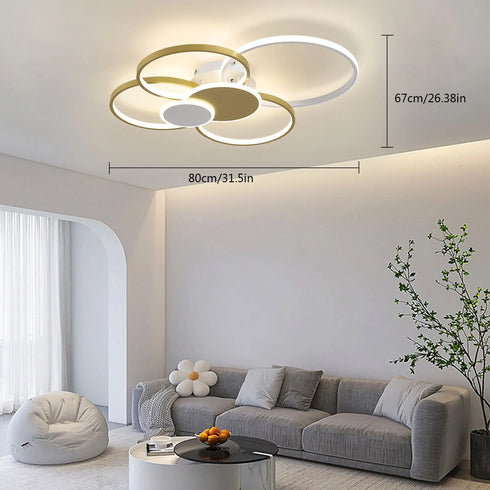 Jesper Moderne LED-Deckenleuchte 65W Dimmbar mit Fernbedienung | Shiraki