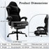 Valerio Ergonomischer Gaming-Stuhl mit Massage Lendenstütze & Fußstütze