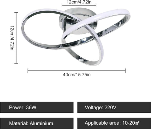 Elysia LED Deckenleuchte dimmbar mit Fernbedienung | Shiraki