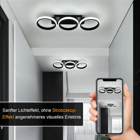 Vionne – LED Deckenleuchte 12W Drei-Ring Design | Shiraki