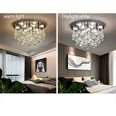 Luce Moderne Kristall-Kronleuchter-Deckenleuchte mit 9 Lichtquellen | Shiraki