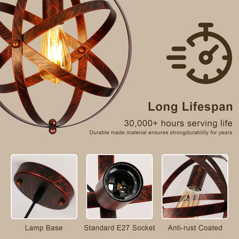 Léonie Metall Vintage Pendelleuchte | Shiraki