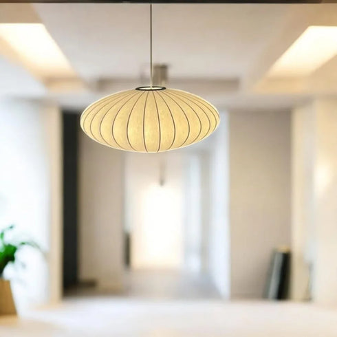 Chiara Japanische Seiden Pendelleuchte Wabi-Sabi LED | Shiraki