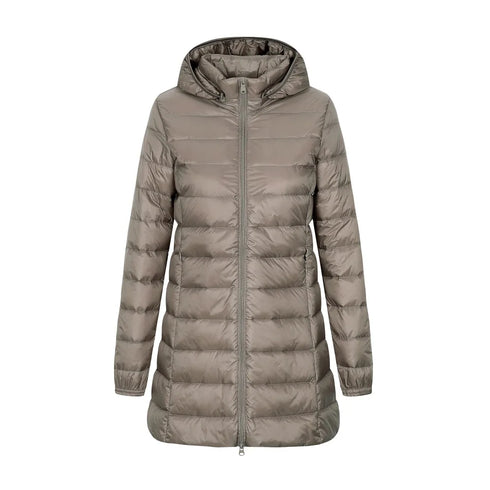 DAMEN WINTER DAUNENJACKE MIT VERSTELLBARER KAPUZE