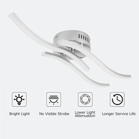 Isabella LED Deckenleuchte Wellenform | Shiraki