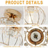 Freja Kristall LED Deckenleuchte E27 Metall Gold | Shiraki