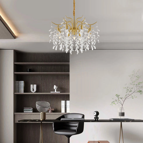 Belle Kristall Kronleuchter goldener Ast-Look | Shiraki