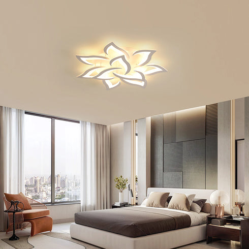 Eira LED Deckenleuchte Lotus 10-flammig Weiß | Shiraki