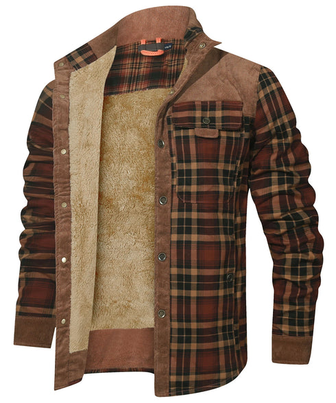 Magnus Herren Winterjacke warm winddicht kariert | Shiraki