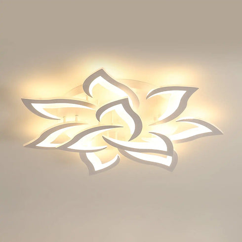 Eira LED Deckenleuchte Lotus 10-flammig Weiß | Shiraki