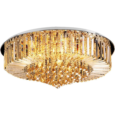 Elin LED Kristall-Deckenleuchte E14 Metall Chrom | Shiraki