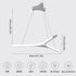Sanna LED Pendelleuchte dreieckig 30 W 6500 K Weiß | Shiraki