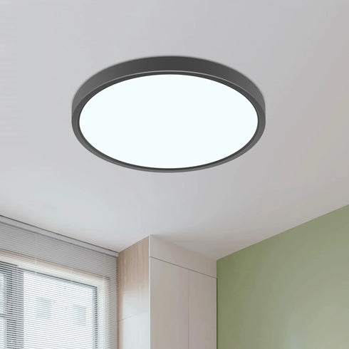 Torbjörn LED Deckenleuchte Industrial 24W Schwarz | Shiraki