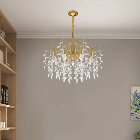 Belle Kristall Kronleuchter goldener Ast-Look | Shiraki