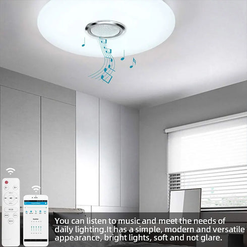 Nikolai Intelligente RGB LED-Deckenleuchte mit Bluetooth-Lautsprecher & App-Steuerung