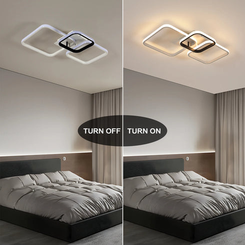 Torin 3-Kopf-LED-Deckenleuchte Dimmbares Rechteck | Shiraki