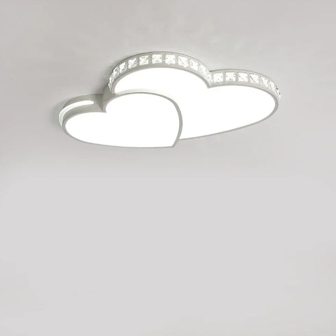Eira LED Deckenleuchte Herzform Kristall Acryl 48W Kaltweiß | Shiraki