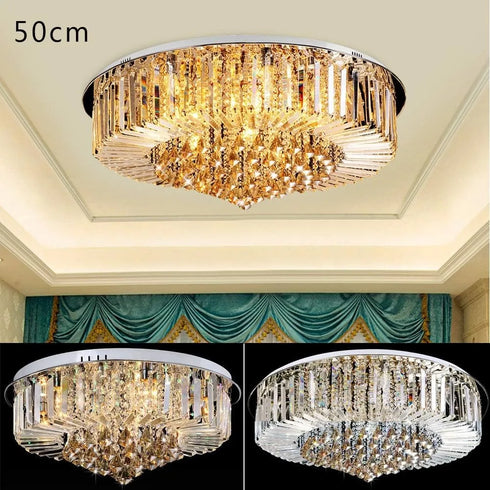 Elin LED Kristall-Deckenleuchte E14 Metall Chrom | Shiraki