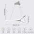 Sanna LED Pendelleuchte dreieckig 30 W 6500 K Weiß | Shiraki