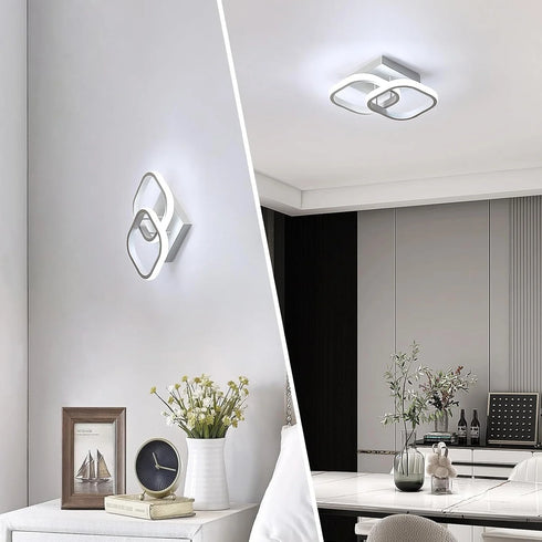 Eirik Set aus 2 LED Deckenleuchten 22W Weiß | Shiraki