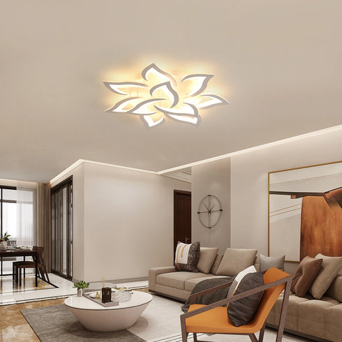 Eira LED Deckenleuchte Lotus 10-flammig Weiß | Shiraki