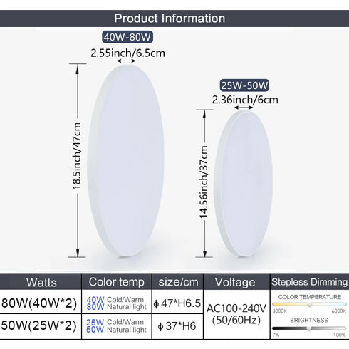 Alva LED Deckenleuchte Dimmbar Smart | Shiraki