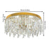 Anneliese LED Deckenleuchte Goldene Kristall | Shiraki