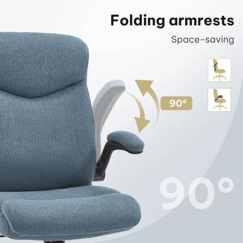 Leonardo Ergonomischer Bürostuhl mit höhenverstellbarem Sitz & klappbaren Armlehnen