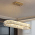 Serena LED Oval Pendelleuchte | Moderne Kristall-Deckenlampe für Küche & Esszimmer