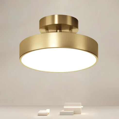 Livia LED Deckenleuchte Kupfer Rund | Shiraki