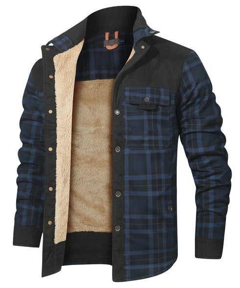 Magnus Herren Winterjacke warm winddicht kariert | Shiraki