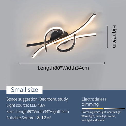 Lucia Modern LED Deckenleuchte Dimmbar | Shiraki