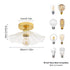 Hilda Vintage Deckenleuchte E27 Glas Gold | Shiraki